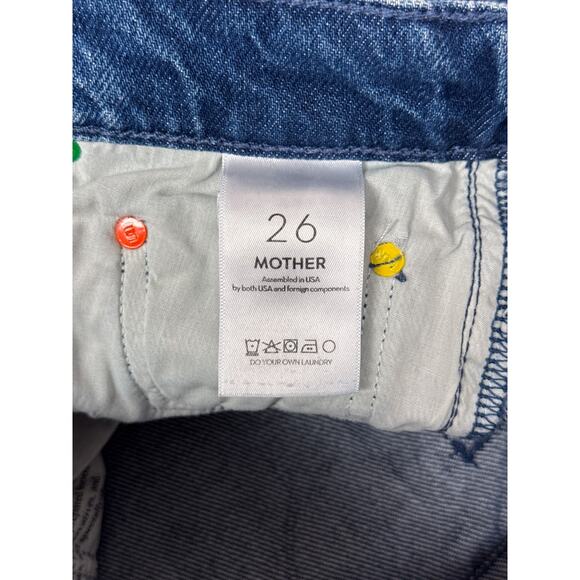 Mother Jeans 26 Womens Snacks! High Waist Double Strack Ankle Retro Denim - Picture 7 of 9